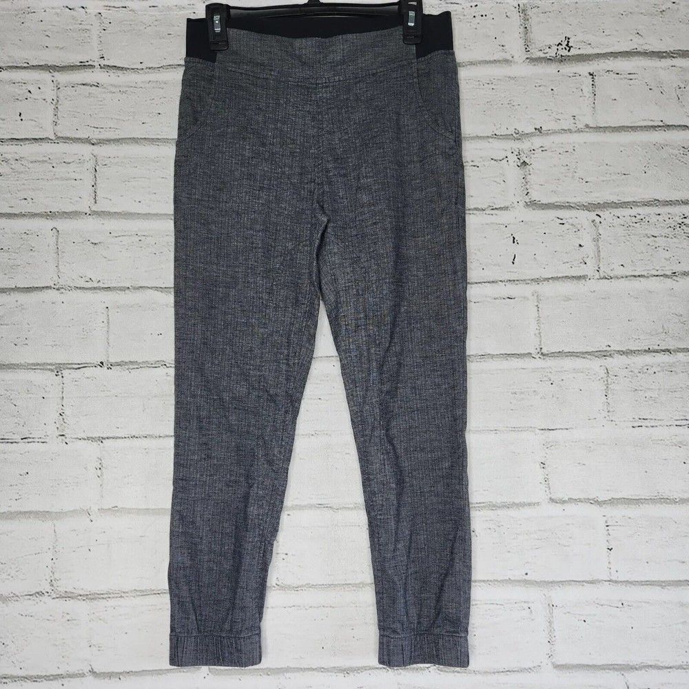 Prana Jogger Pants Womens XS ANNEXI Gray and Black Hemp & Recycled Polyester